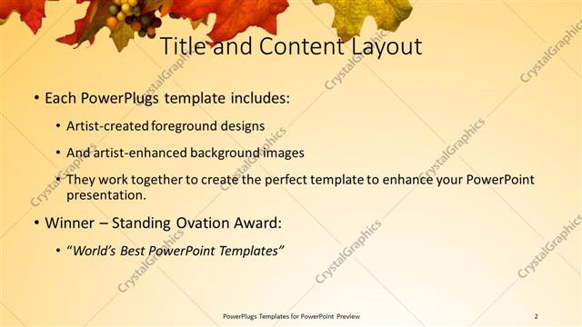 Title and Content presentation slide layout