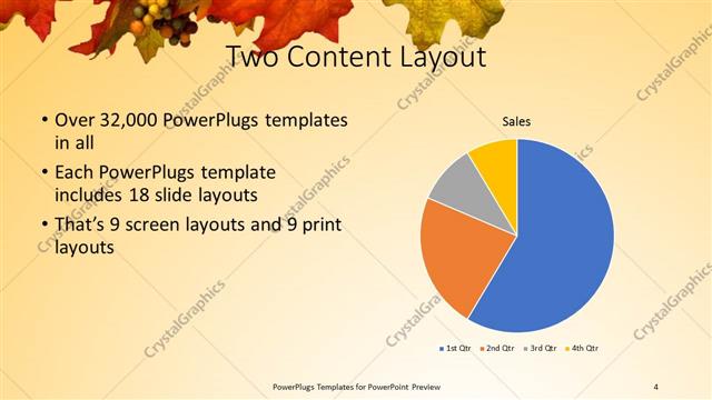 Two Content presentation slide layout