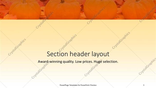 Section Header presentation slide layout