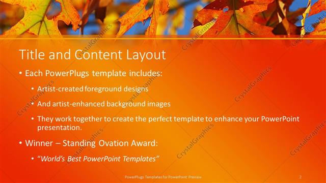 Title and Content presentation slide layout