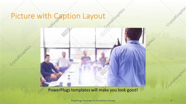 Picture with Caption presentation slide layout