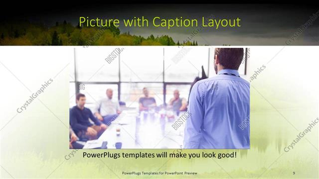 Picture with Caption presentation slide layout