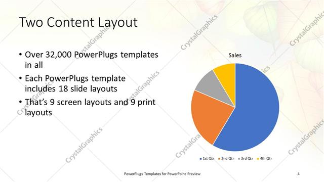 Two Content presentation slide layout