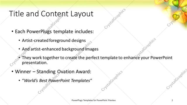 Title and Content presentation slide layout