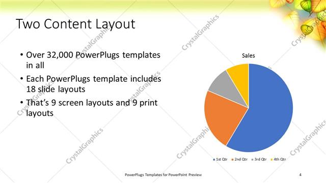 Two Content presentation slide layout