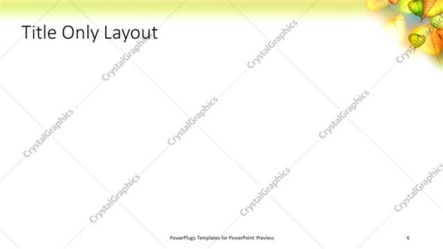 Title Only presentation slide layout