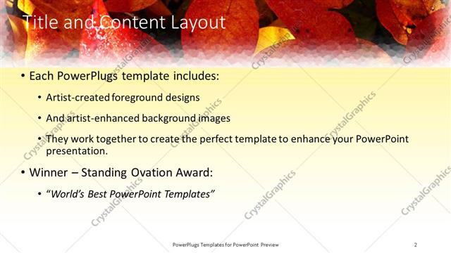 Title and Content presentation slide layout