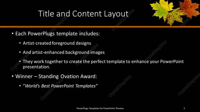 Title and Content presentation slide layout