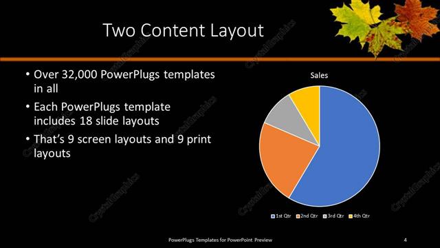 Two Content presentation slide layout