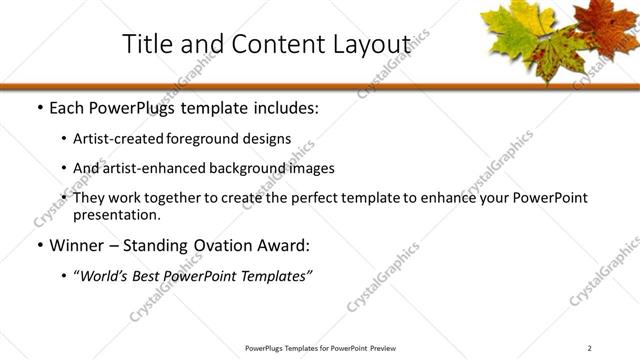 Title and Content presentation slide layout