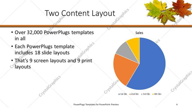 Two Content presentation slide layout