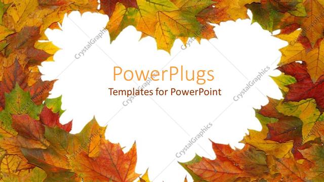  Presentation with maple - Autumn maple leaves arranged to form love symbol