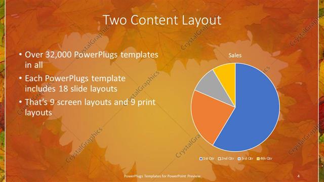 Two Content presentation slide layout