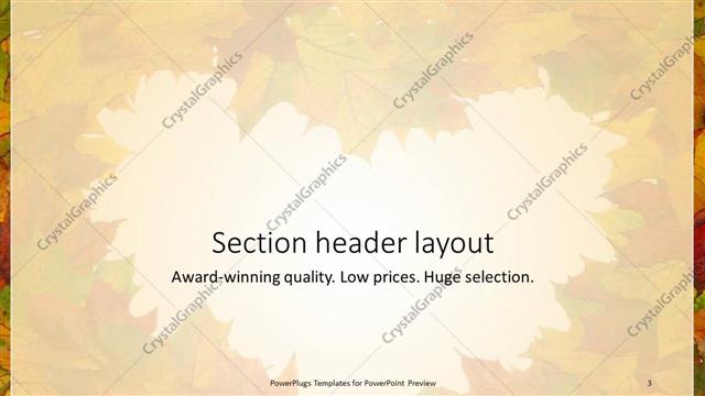 Section Header presentation slide layout