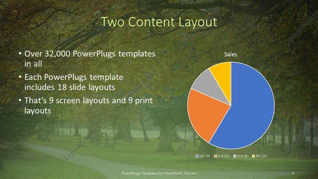 Two Content presentation slide layout
