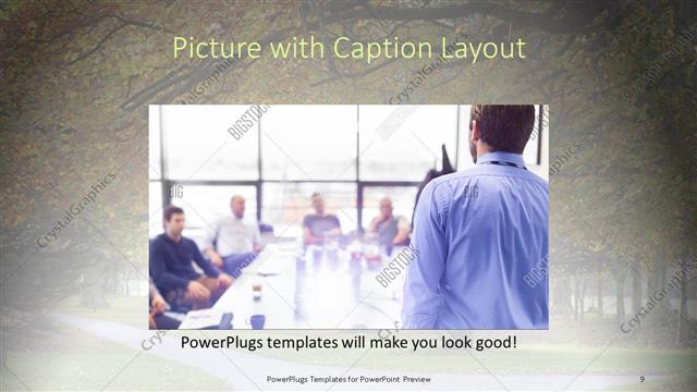 Picture with Caption presentation slide layout