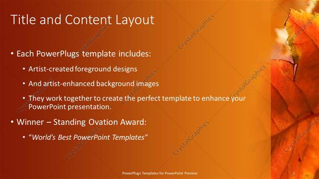 Title and Content presentation slide layout