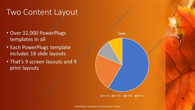 Two Content presentation slide layout
