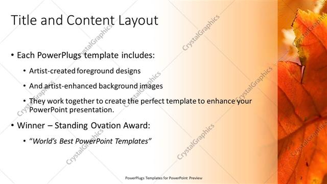 Title and Content presentation slide layout