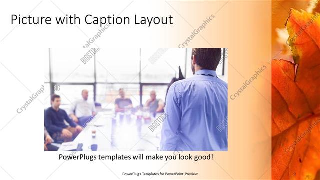 Picture with Caption presentation slide layout