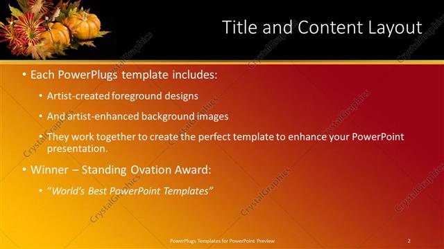 Title and Content presentation slide layout