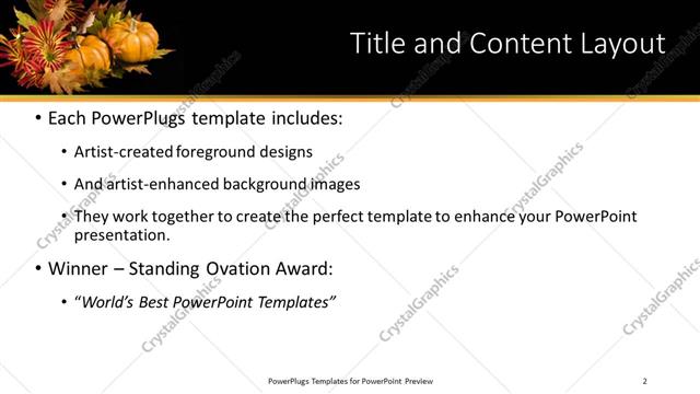 Title and Content presentation slide layout