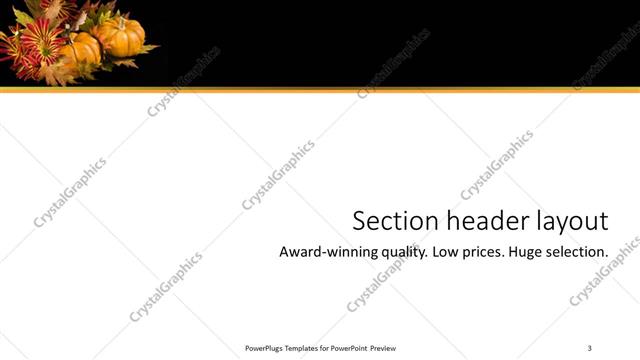 Section Header presentation slide layout