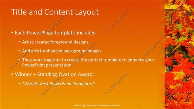 Title and Content presentation slide layout