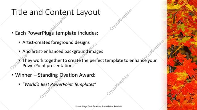 Title and Content presentation slide layout