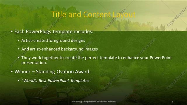 Title and Content presentation slide layout