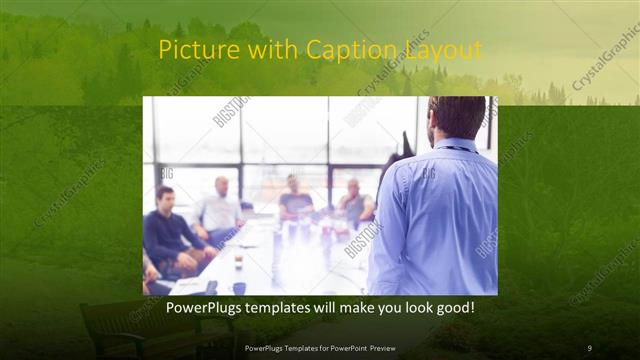 Picture with Caption presentation slide layout