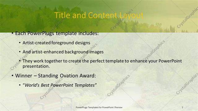 Title and Content presentation slide layout