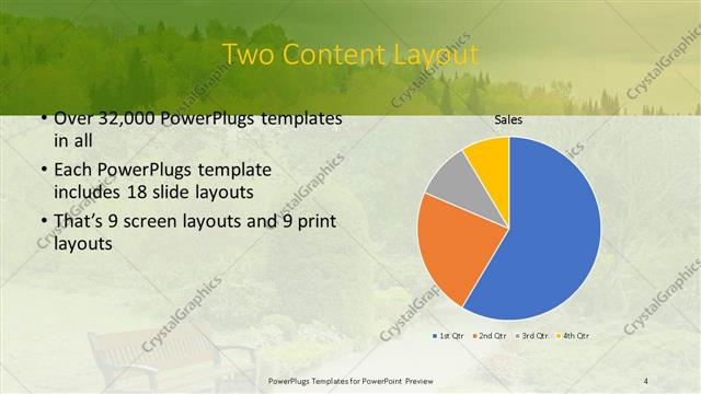 Two Content presentation slide layout
