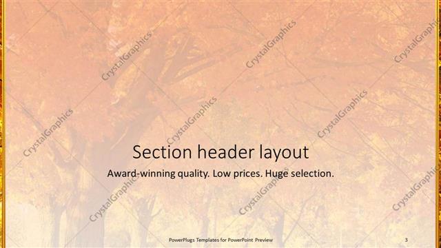 Section Header presentation slide layout