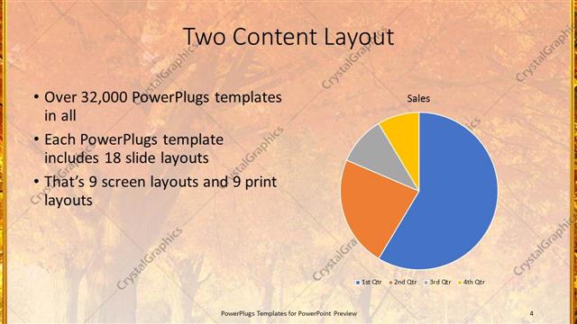 Two Content presentation slide layout