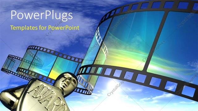  Presentation with award - Award with 3D cinema film reel