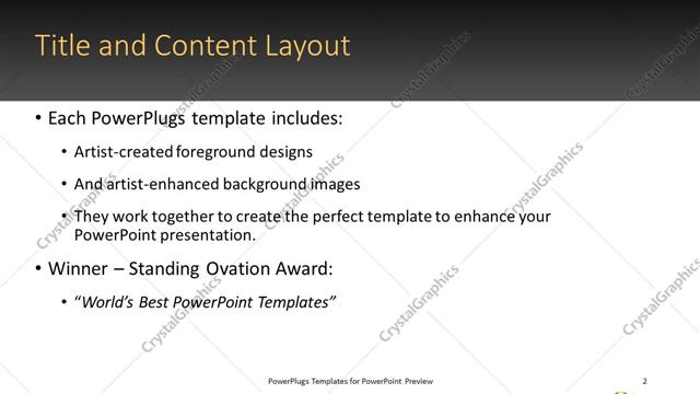 Title and Content presentation slide layout