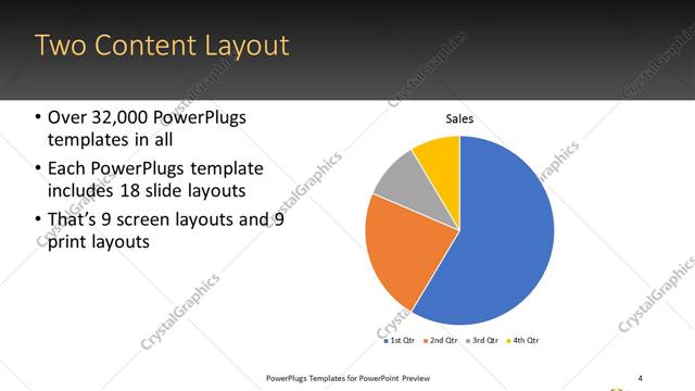 Two Content presentation slide layout