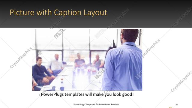 Picture with Caption presentation slide layout