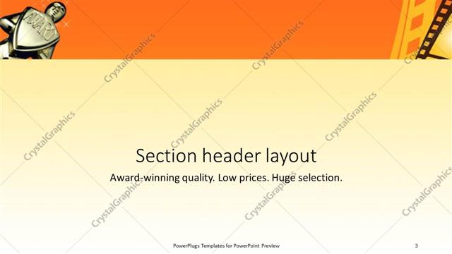 Section Header presentation slide layout