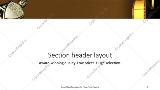 Section Header presentation slide layout