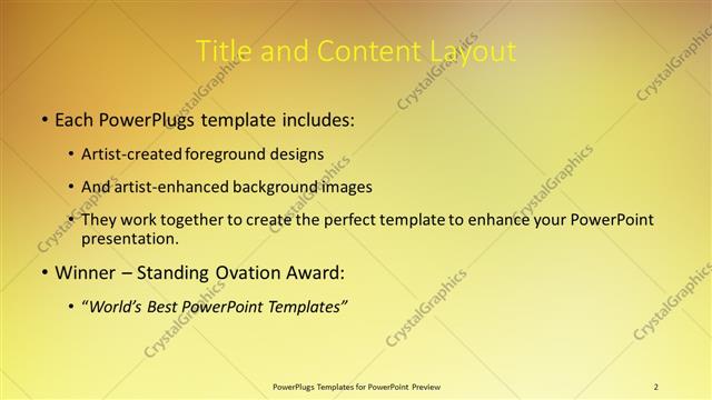 Title and Content presentation slide layout