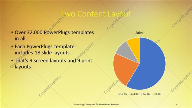 Two Content presentation slide layout