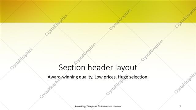 Section Header presentation slide layout