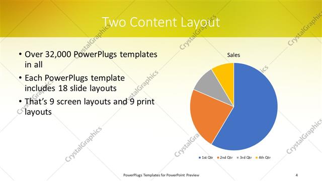 Two Content presentation slide layout