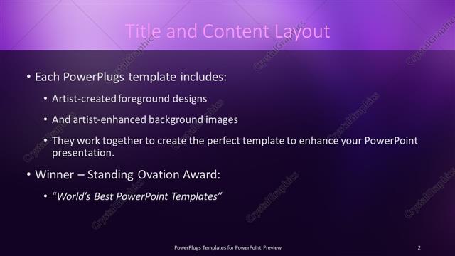 Title and Content presentation slide layout