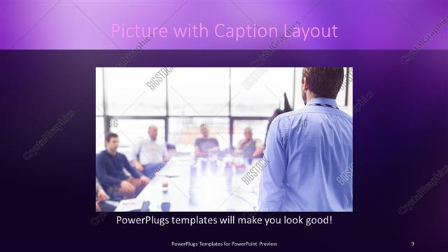 Picture with Caption presentation slide layout