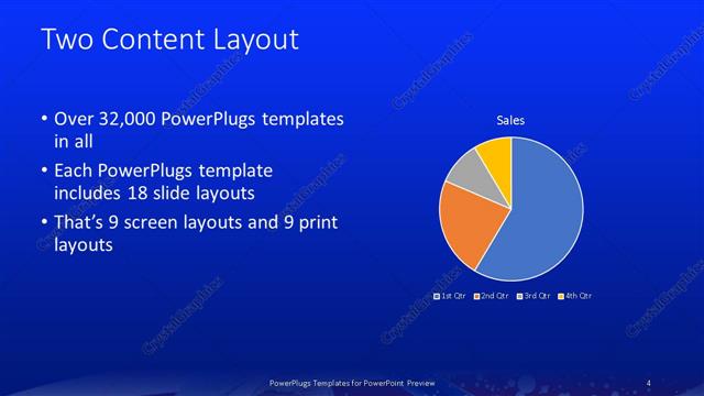 Two Content presentation slide layout