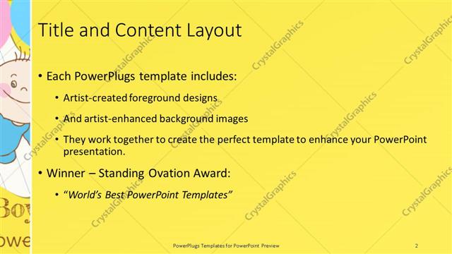 Title and Content presentation slide layout