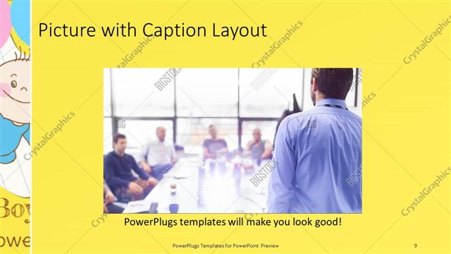Picture with Caption presentation slide layout